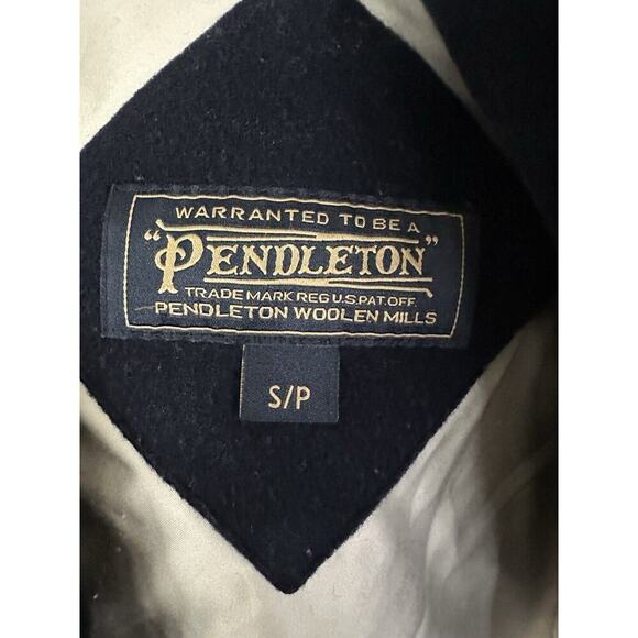 PENDLETON ROSLYN WATERPROOF LAMBSWOOL BLEND HOODED COAT BLUE NAVY Size S/P - Picture 10 of 11